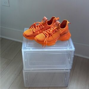 Steve Madden Orange Athletic Shoes ~Bling